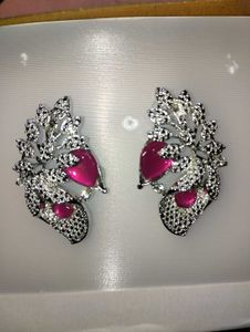 Rhodium Plated Artificial Stone Studs