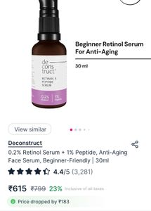 0.2% Retinol Serum + 1% Peptide Anti Aging