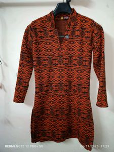 Patterned Knit warm Dress for winter