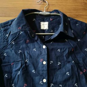 Navy Blue Shirt Half Sleeve