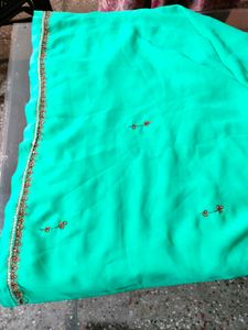 Fine Georgette Saree With Blouse