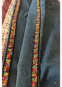 Benetton Sequined Jeans For Girls 6-7