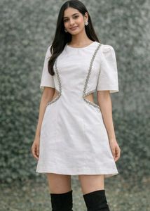 Chic White Cutout Mini Dress