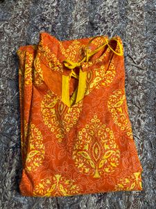 Yellow Printed Kurti