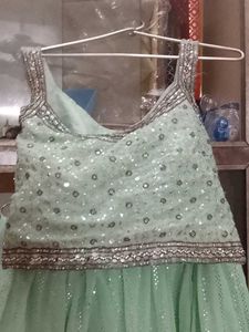 Mint Green Sequin Lehenga Choli