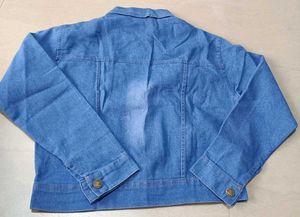 Embellished Denim Jacket, XL Size