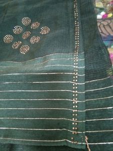 Green Cotton Saree