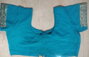 Teal Embroidered Fabric