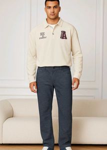 Gray Slim Fit Trousers