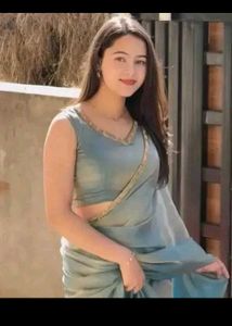 Elegant Blue  chiffon Saree