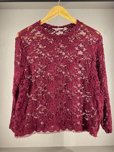 Maroon Lace Top