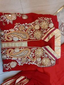 Georgette Gotta Patti And Mirror Work Semistiched
