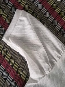 White Square Neck Puff Sleeve Top