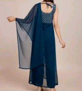 Teal Palazzo Pant Suit