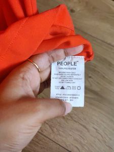 Orange Lace Detail Dress