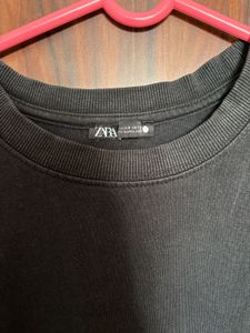 ZARA Black Heavy weight Oversized T-Shirt