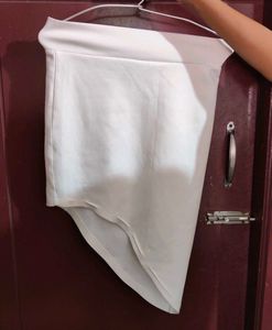 Shein White Asymmetric Skirt