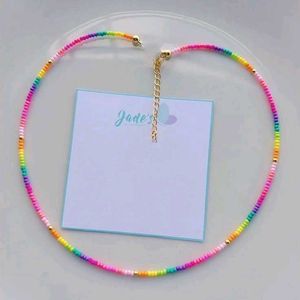 Rainbow Beaded Necklace🌈