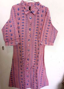Longline Printed Kurta Top