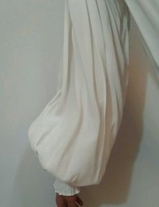 Bishop Sleeves With Smocked Neck Details