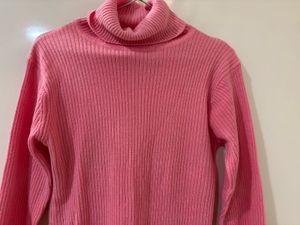 Pink Turtleneck Sweater