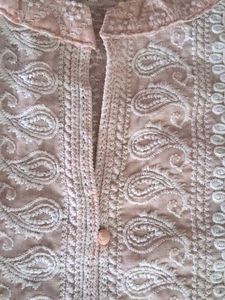 Pink Embroidered Kurta
