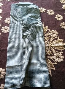 Zara Man Green Striped Button Down Shirts Half Sle