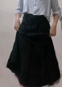 Elegant Vintage Tiered Long Skirt