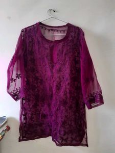 Chikankari Lucknowi Kurti