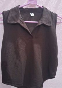 Coffee Brown Sleeveless Top