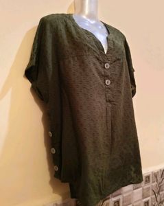 Size XL/XXL 🎁Buy 2 Get 1 Free🎁Olive Green Top
