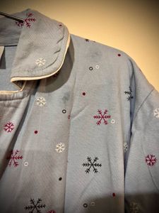 Blue Snowflake Print Co-Ord Night Wear