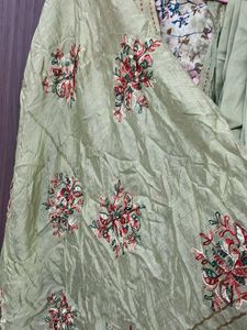 Green Floral Kurta Set