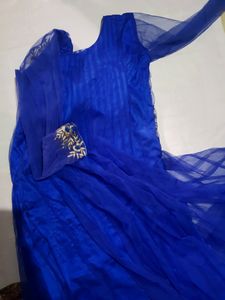 Winning Gown  Of Beauty Pagent Royal Blue