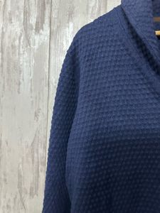 Massimo Dutti Navy Blue Knit Cardigan