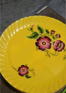 Floral Yellow Plate