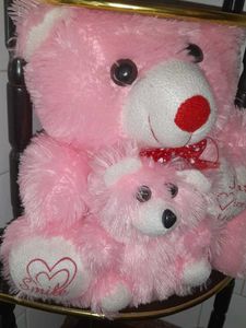 Pink Teddy Bear with Baby