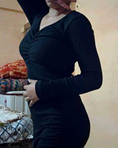 Chic Black Bodycon Mini Dress