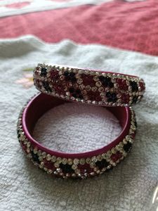 Sparkling Beaded Bangles - Set of 2