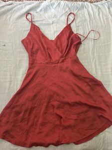 Cute Peach Mini Flared dress 💖