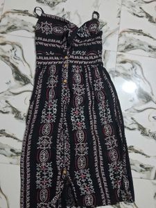 Boho Print Tie-Front Dress