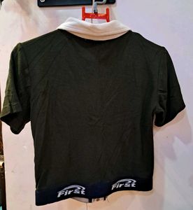 Bottle Green Crop Top