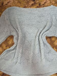 Crochet One Side Off Shoulder Top Turquoise