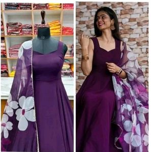 A-line Gown with Dupatta