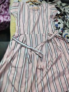 Striped Fit &amp; Flare Dress