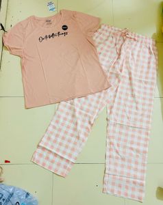 XL Cute Pink  Pajama Set Woman