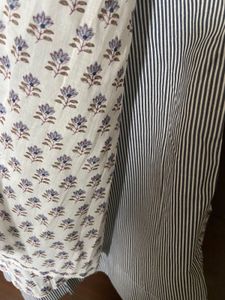 BIBA White &amp; Gray Layered Palazzo (xl)