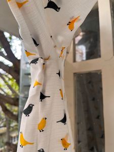 Bird Print Button Down Shirt