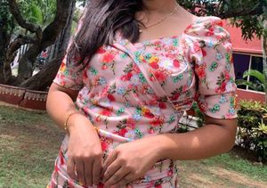 Floral Print Ruched Dress
