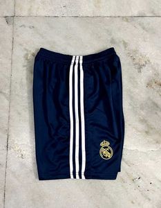 ADIDAS REAL MADRID NAVY BLUE 3 STRIPES SHORTS